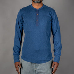 Pike Brothers1927 Henley Shirt long sleeve Indigo MelangeHenleyBritish Parts Lucerne