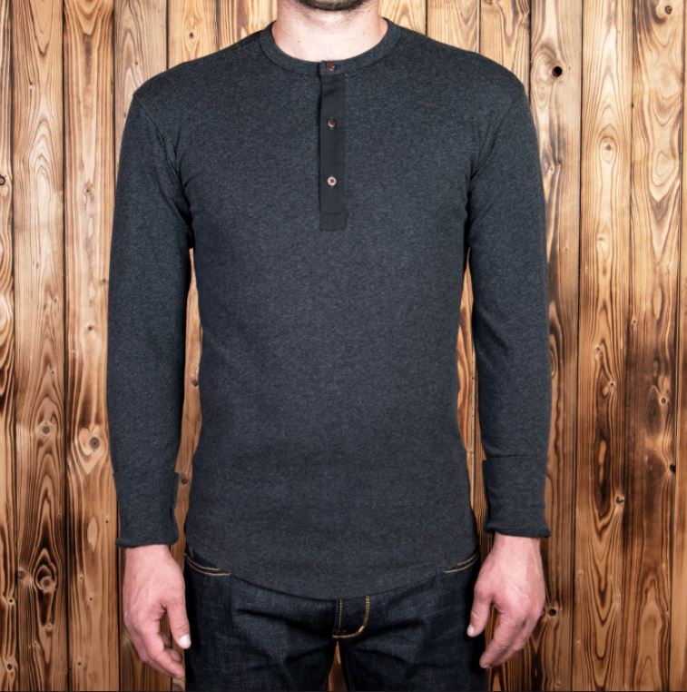 Pike Brothers1927 Henley Shirt long sleeve Iron GreyHenleyBritish Parts Lucerne