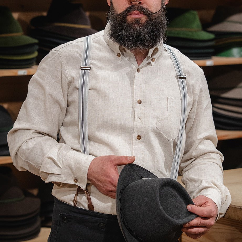 Pike Brothers1932 Surveyor Shirt Natural WhiteHemdBritish Parts Luzern