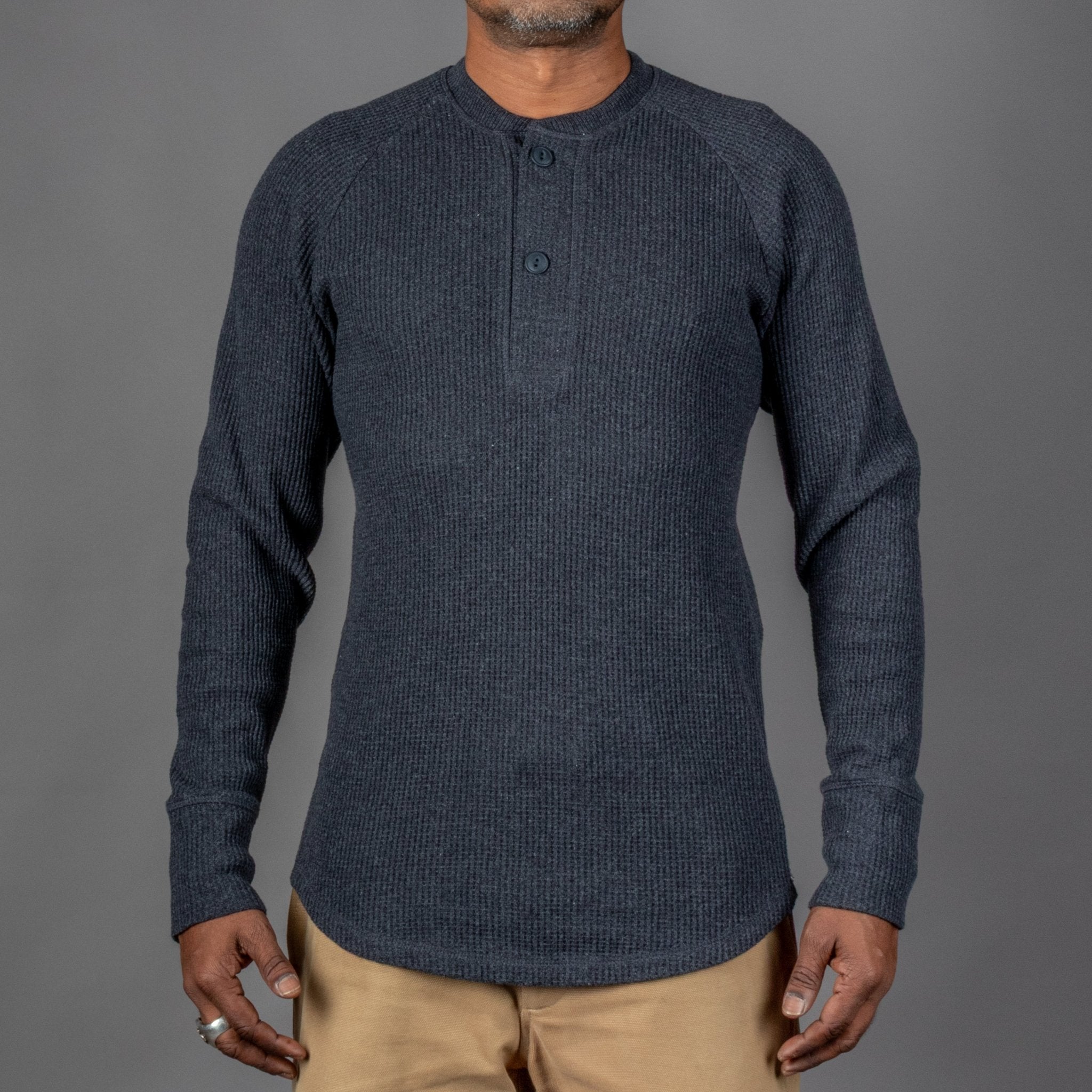 Pike Brothers1936 Waffle Shirt Iron GreyHenleyBritish Parts Luzern