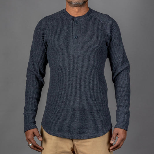 Pike Brothers1936 Waffle Shirt Iron GreyHenleyBritish Parts Luzern