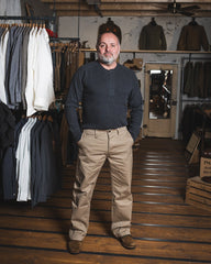 Pike Brothers1936 Waffle Shirt Iron GreyHenleyBritish Parts Luzern