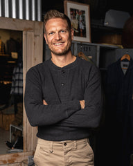 Pike Brothers1936 Waffle Shirt Iron GreyHenleyBritish Parts Luzern