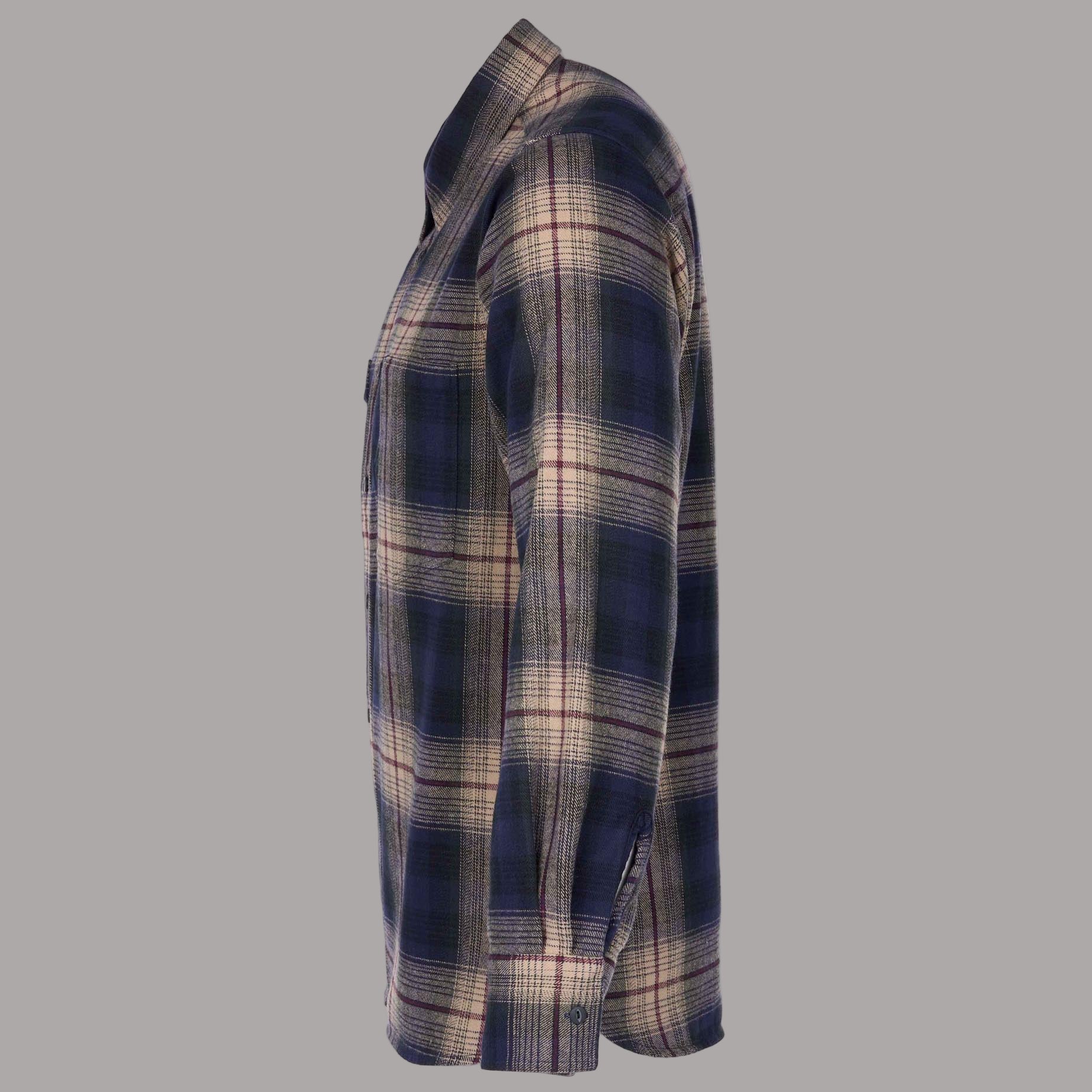 Pike Brothers1937 Roamer Shirt Flannel Blue Beige CheckHemdBritish Parts Luzern