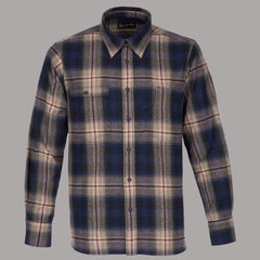 Pike Brothers1937 Roamer Shirt Flannel Blue Beige CheckHemdBritish Parts Luzern