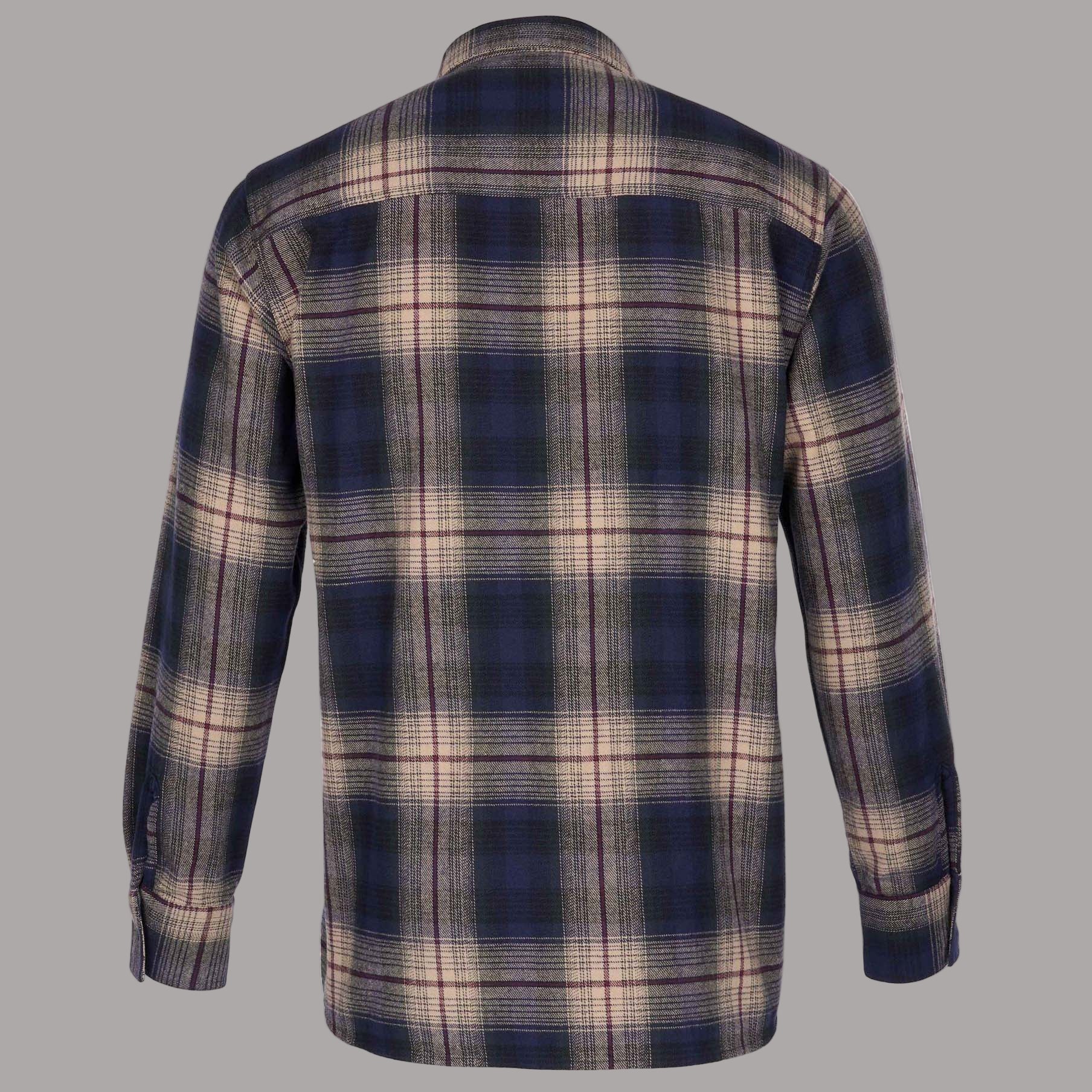 Pike Brothers1937 Roamer Shirt Flannel Blue Beige CheckHemdBritish Parts Luzern