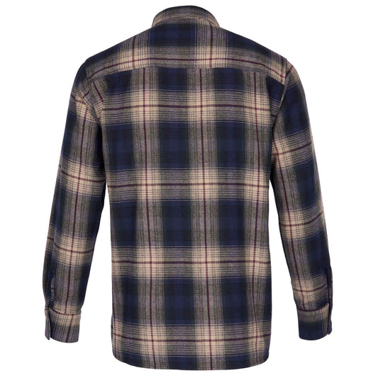 Pike Brothers1937 Roamer Shirt Flannel Blue Beige CheckChemiseBritish Parts Luzern