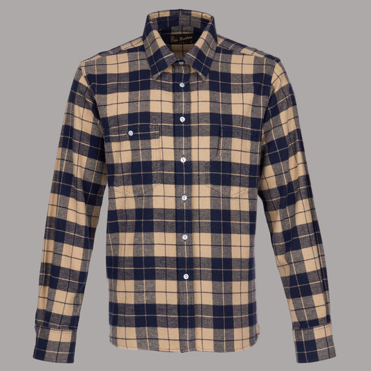 Pike Brothers1937 Roamer Shirt Flannel BlueHemdBritish Parts Luzern