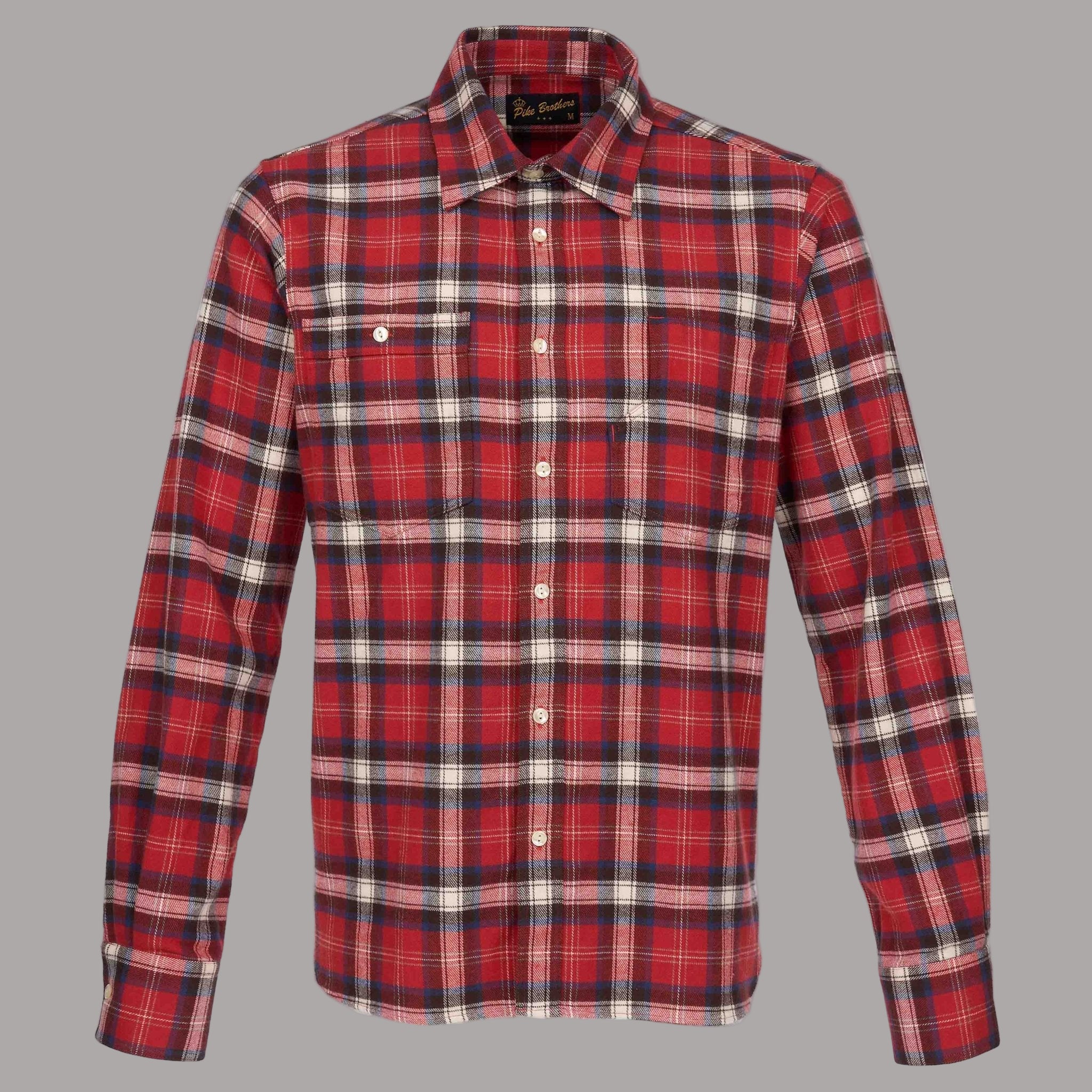 Pike Brothers1937 Roamer Shirt Flannel RedHemdBritish Parts Luzern