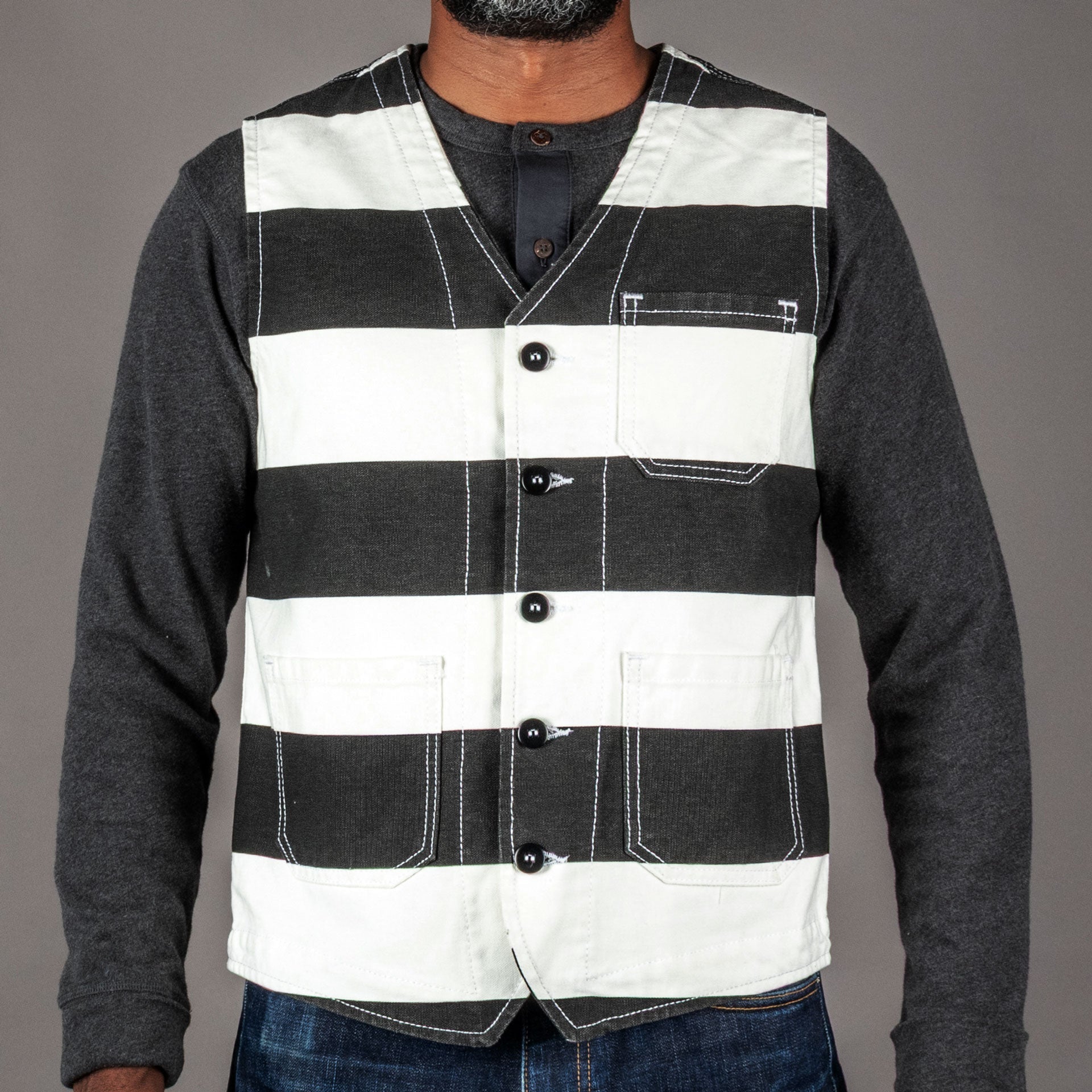 Pike Brothers1937 Roamer Vest Alcatraz WhiteWestenBritish Parts Luzern