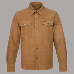 Pike Brothers1943 CPO Leder Shirt Mulholland brownHemdBritish Parts Luzern