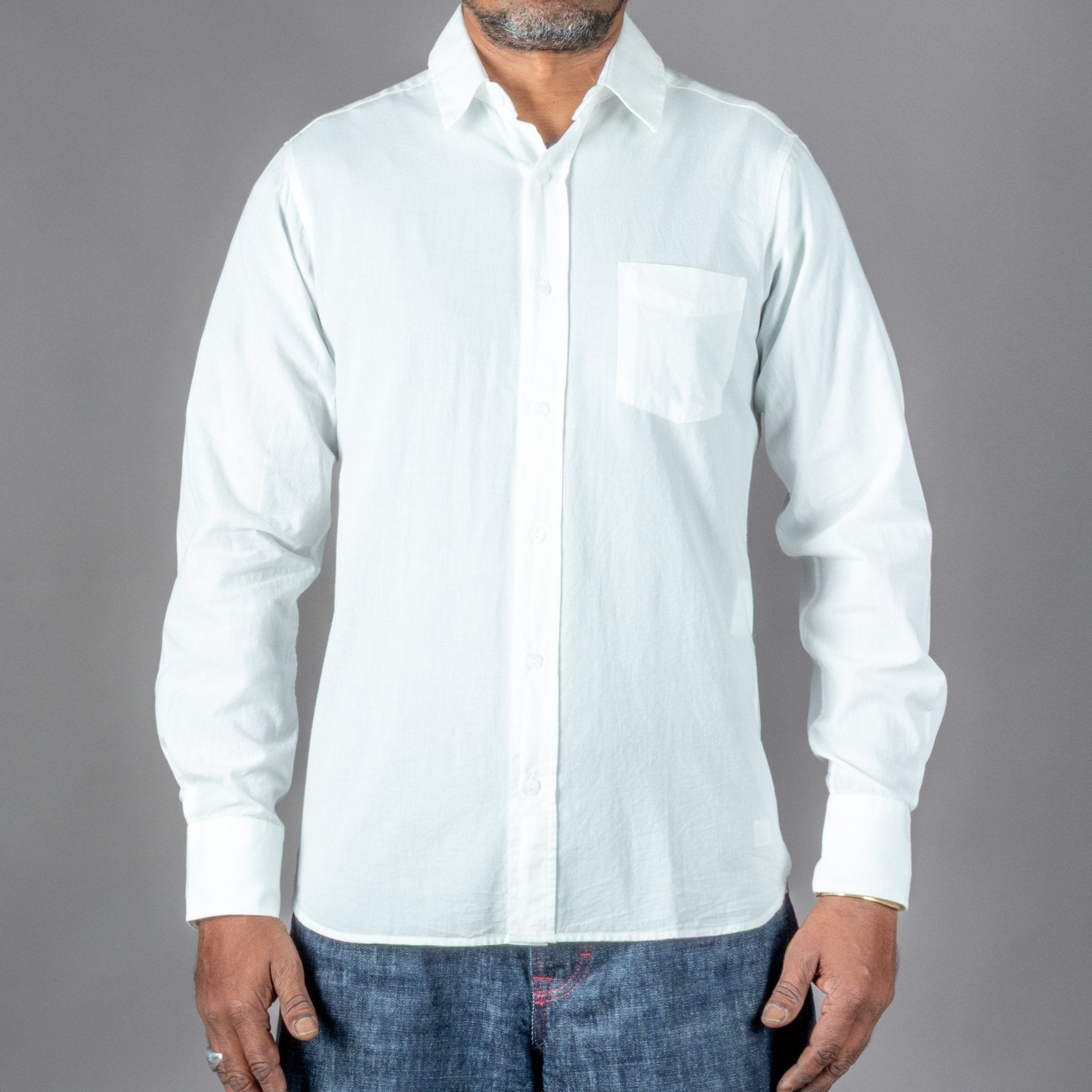 Pike Brothers1947 Albatros Shirt white chambrayHemdBritish Parts Luzern