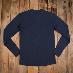 Pike Brothers1954 Utility Shirt Long Sleeve Indigo MelangeHenleyBritish Parts Luzern