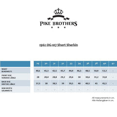 Pike Brothers1962 OG - 107 Short Sherkin GreyHosenBritish Parts Luzern