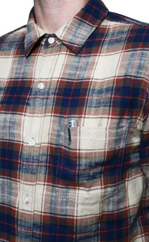 Rogue TerritoryOxford Shirt Khaki Slub PlaidHemdBritish Parts Luzern