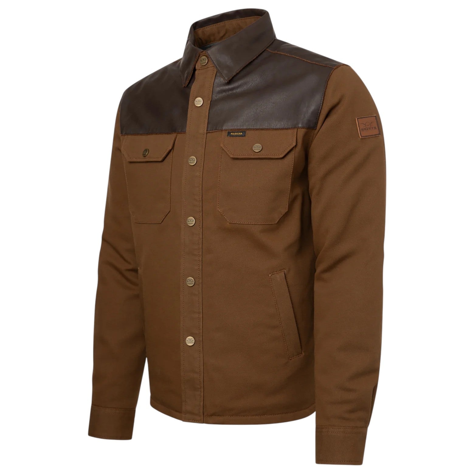 RokkerBozeman Rider Shirt BrownMotorradjackeBritish Parts Luzern