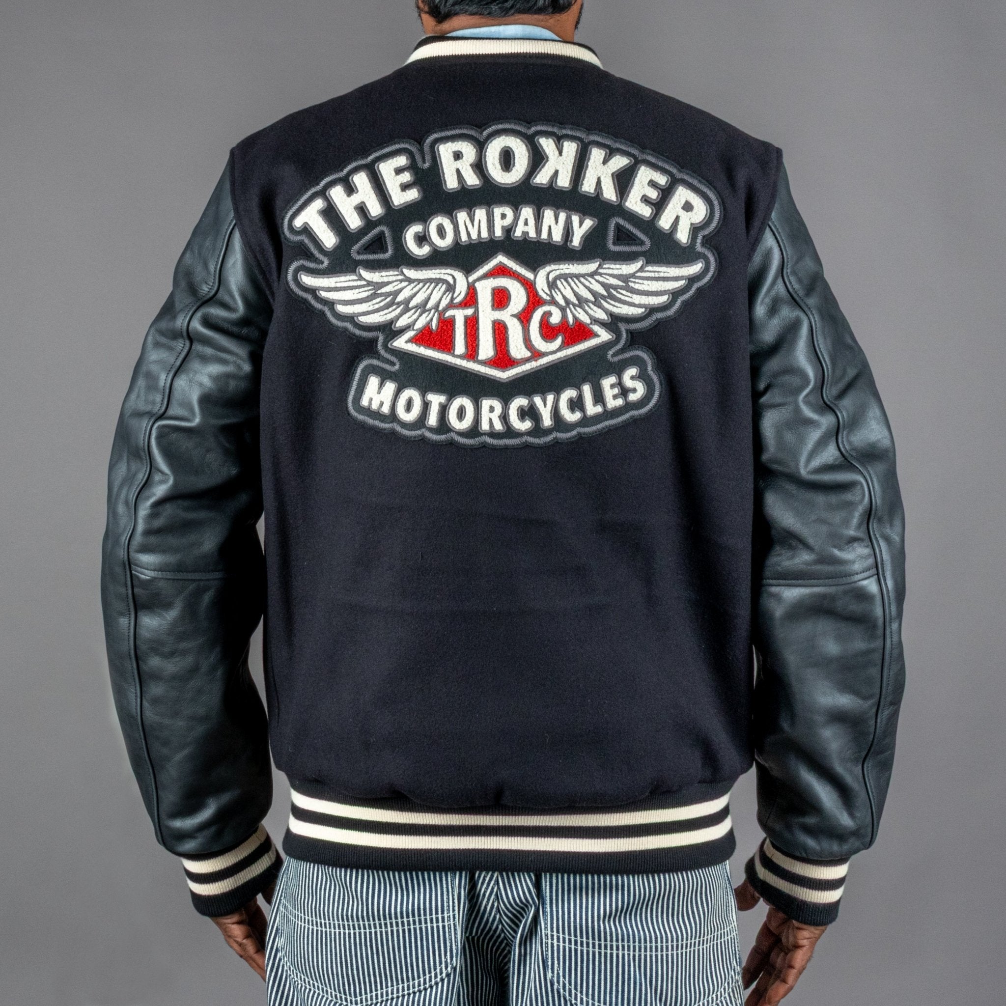 RokkerCollege Jacket Black / White MotorradjackeMotorradjackeBritish Parts Luzern