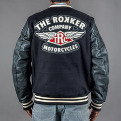 RokkerCollege Jacket Black / White MotorradjackeMotorradjackeBritish Parts Luzern