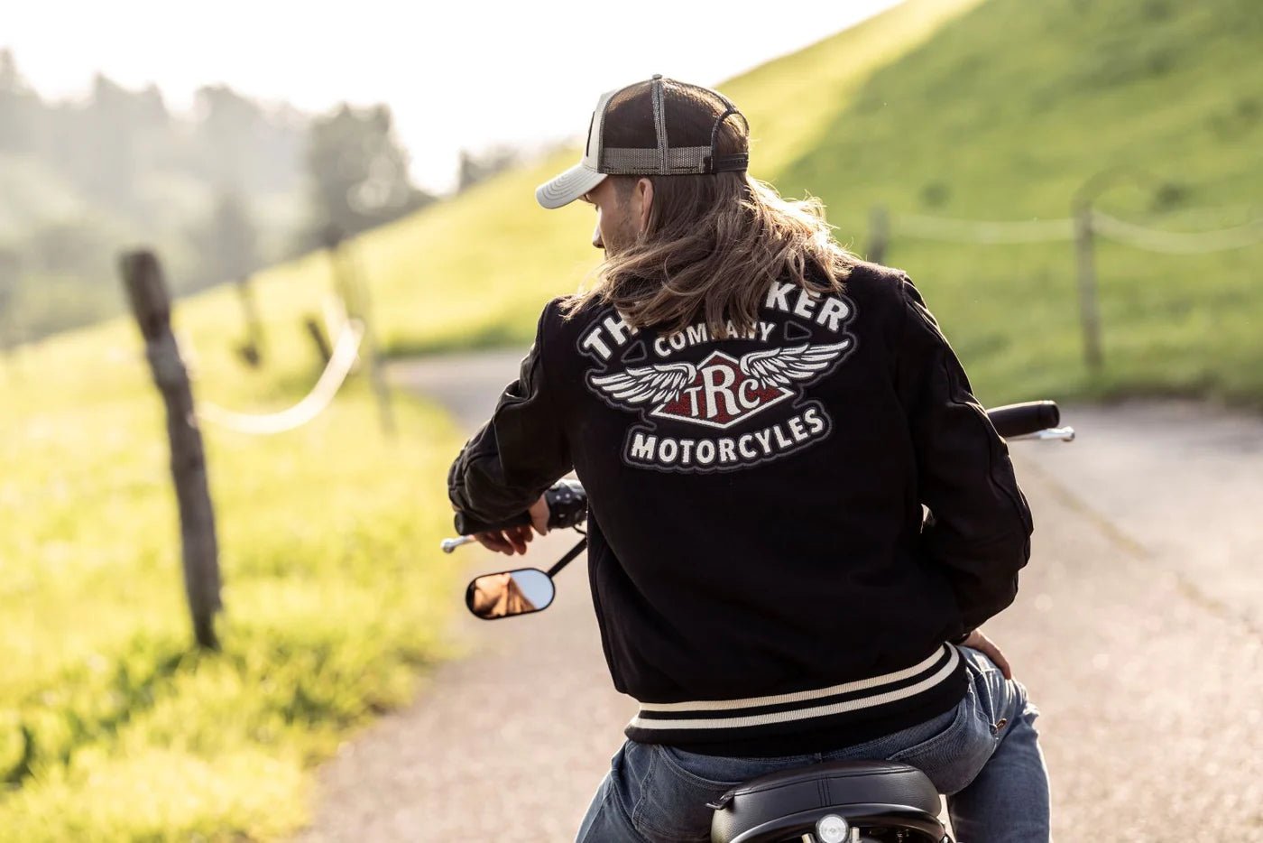RokkerCollege Jacket Black / White MotorradjackeMotorradjackeBritish Parts Luzern