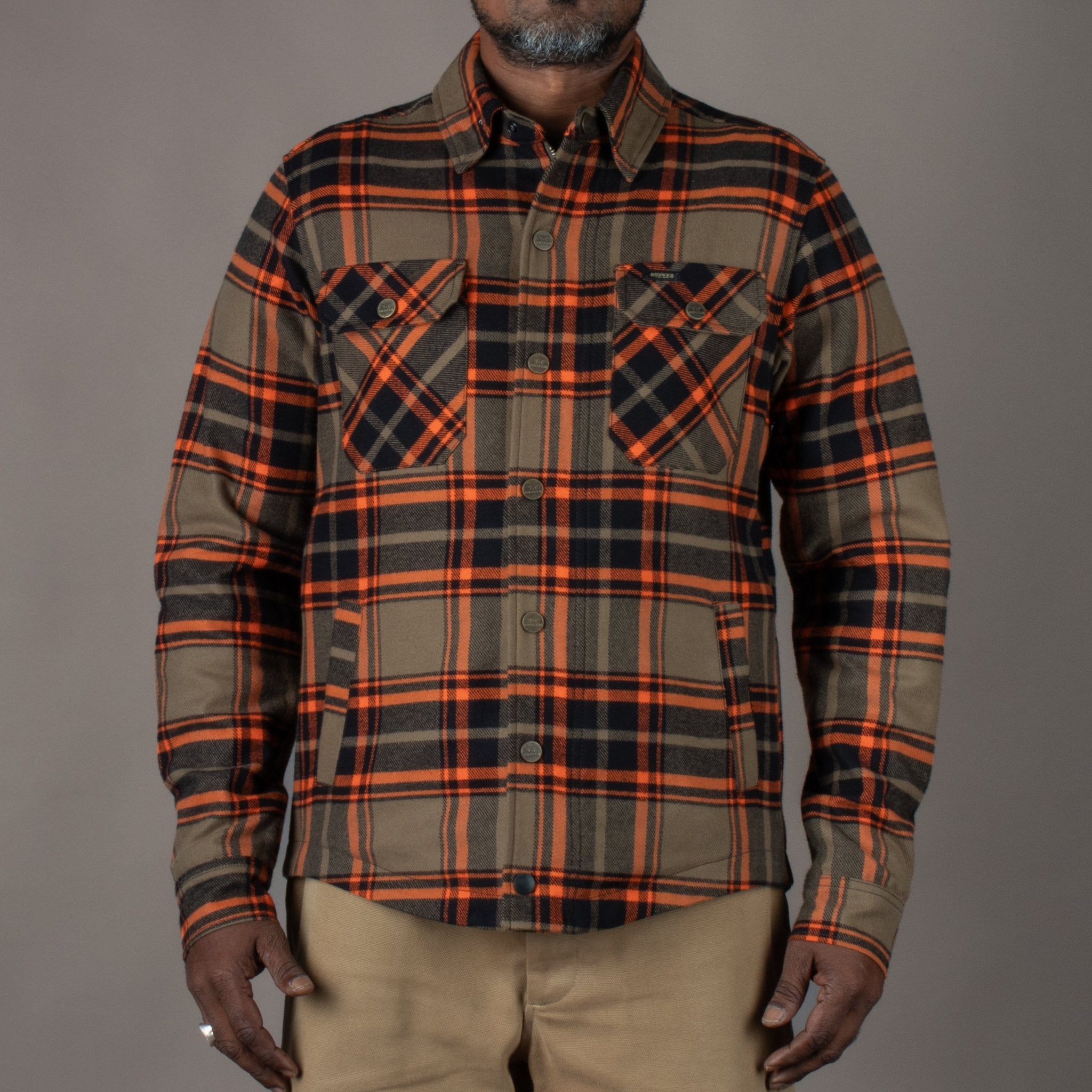 RokkerColorado Rider Shirt Orange / GreenMotorcycle JacketBritish Parts Lucerne