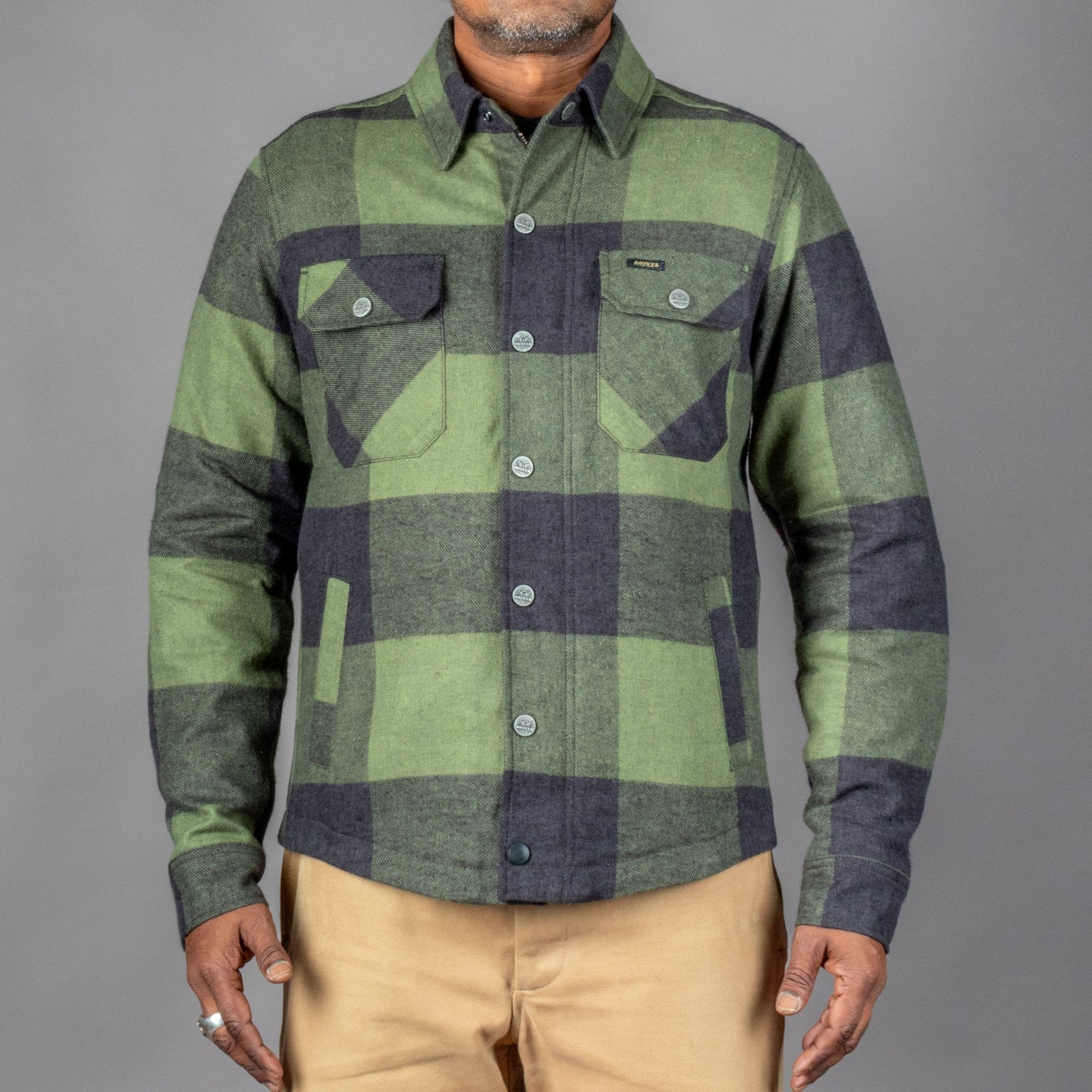 RokkerDakota Rider Shirt OliveMotorradjackeBritish Parts Luzern