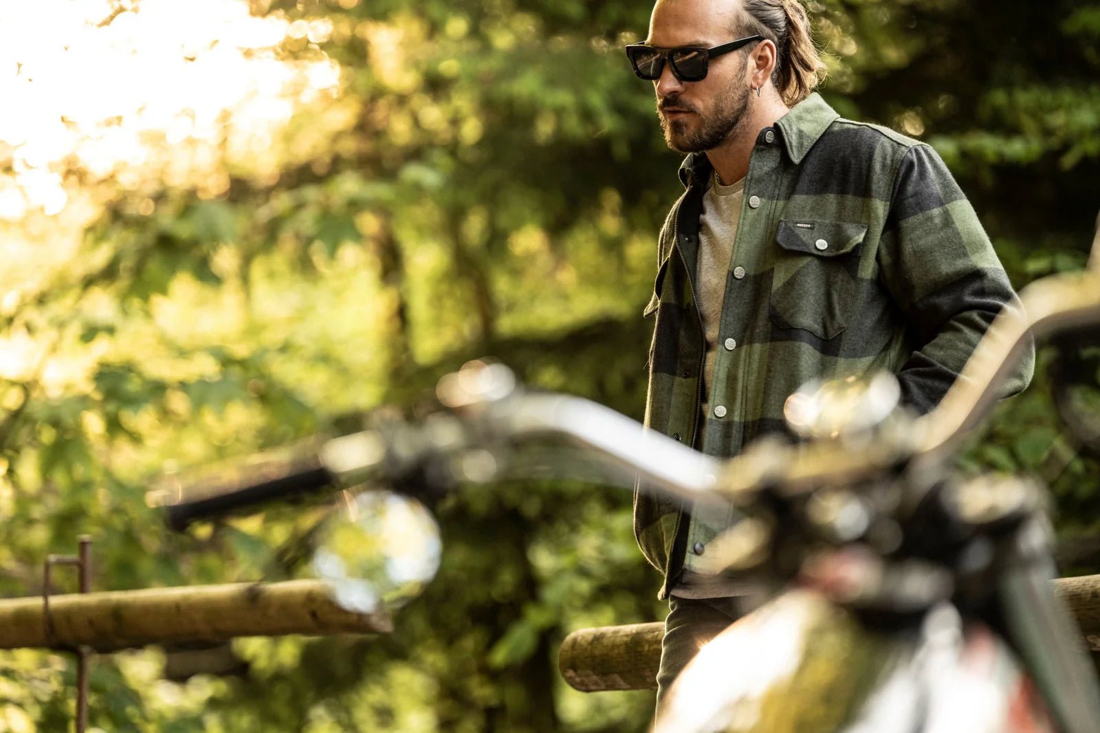 RokkerDakota Rider Shirt OliveMotorradjackeBritish Parts Luzern