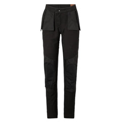 RokkerPearl Women's Motorcycle Jeans Black Motorcycle Pants British Parts Lucerne