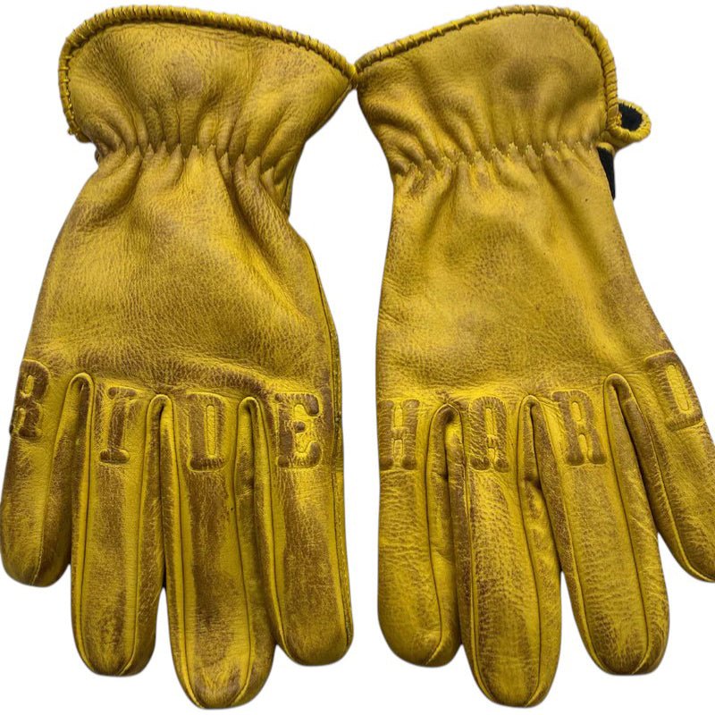 RokkerRide Hard Motorradhandschuhe Natural YellowHandschuheBritish Parts Luzern