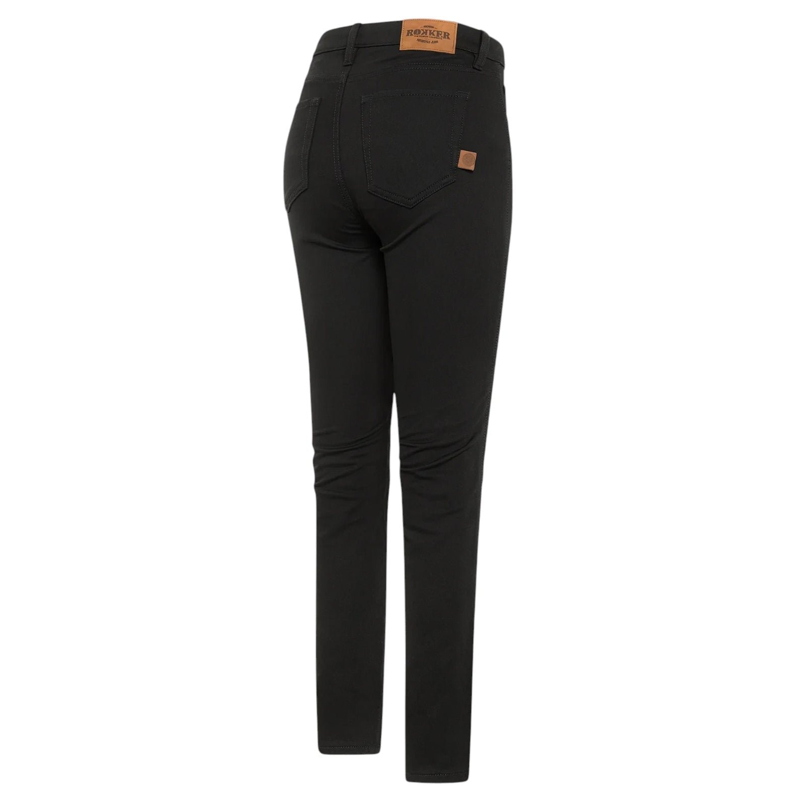 RokkerSky Women's Motorcycle Jeans Black Motorcycle Pants British Parts Lucerne