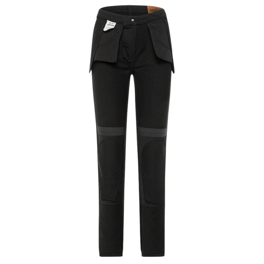 RokkerSky Women's Motorcycle Jeans Black Motorcycle Pants British Parts Lucerne
