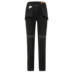 RokkerSky Women's Motorcycle Jeans Black Motorcycle Pants British Parts Lucerne