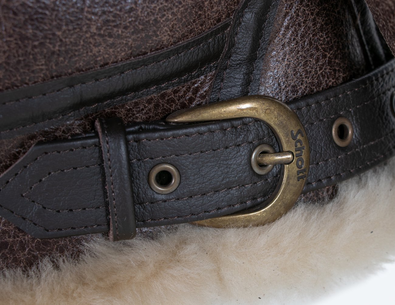 Schott NYCB - 3 Bomber Lederjacke braunLederjackeBritish Parts Luzern