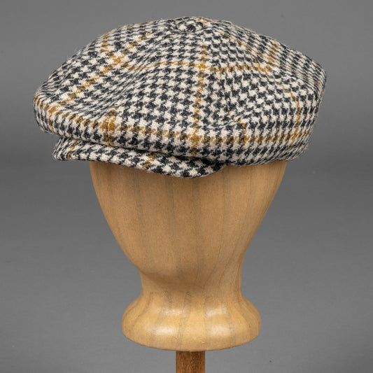 Stetson 8-Panel Flat Cap Harris Tweed Cap British Parts Lucerne