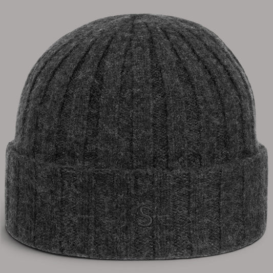 Stetson Cashmere Beanie in Anthracite Melange, British Parts Lucerne