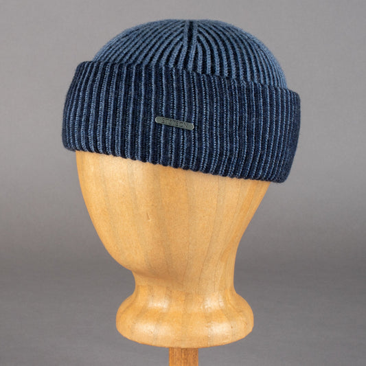 StetsonBeanie aus Merinowolle in Hellblau / NavyMützeBritish Parts Luzern