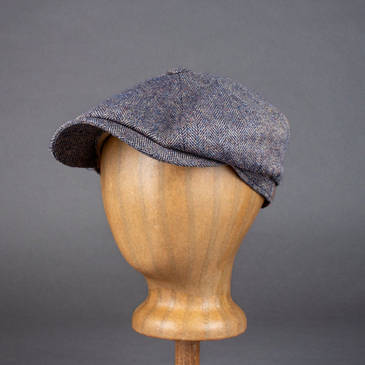 StetsonHatteras Silk Schiebermütze Navy Flame HerringboneMützeBritish Parts Luzern