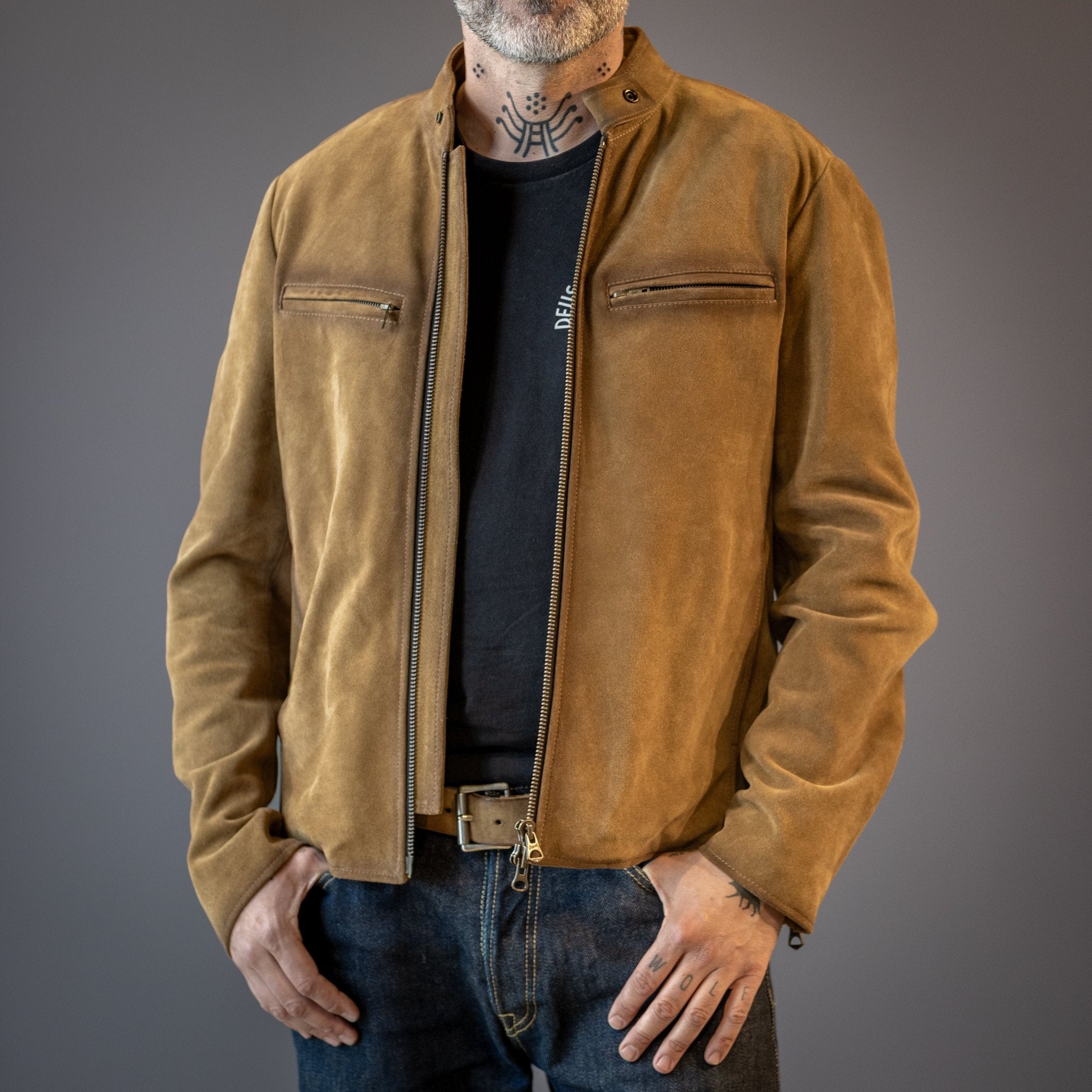 StewartJohnny Lederjacke - Rough Suede CigarJackenBritish Parts Luzern