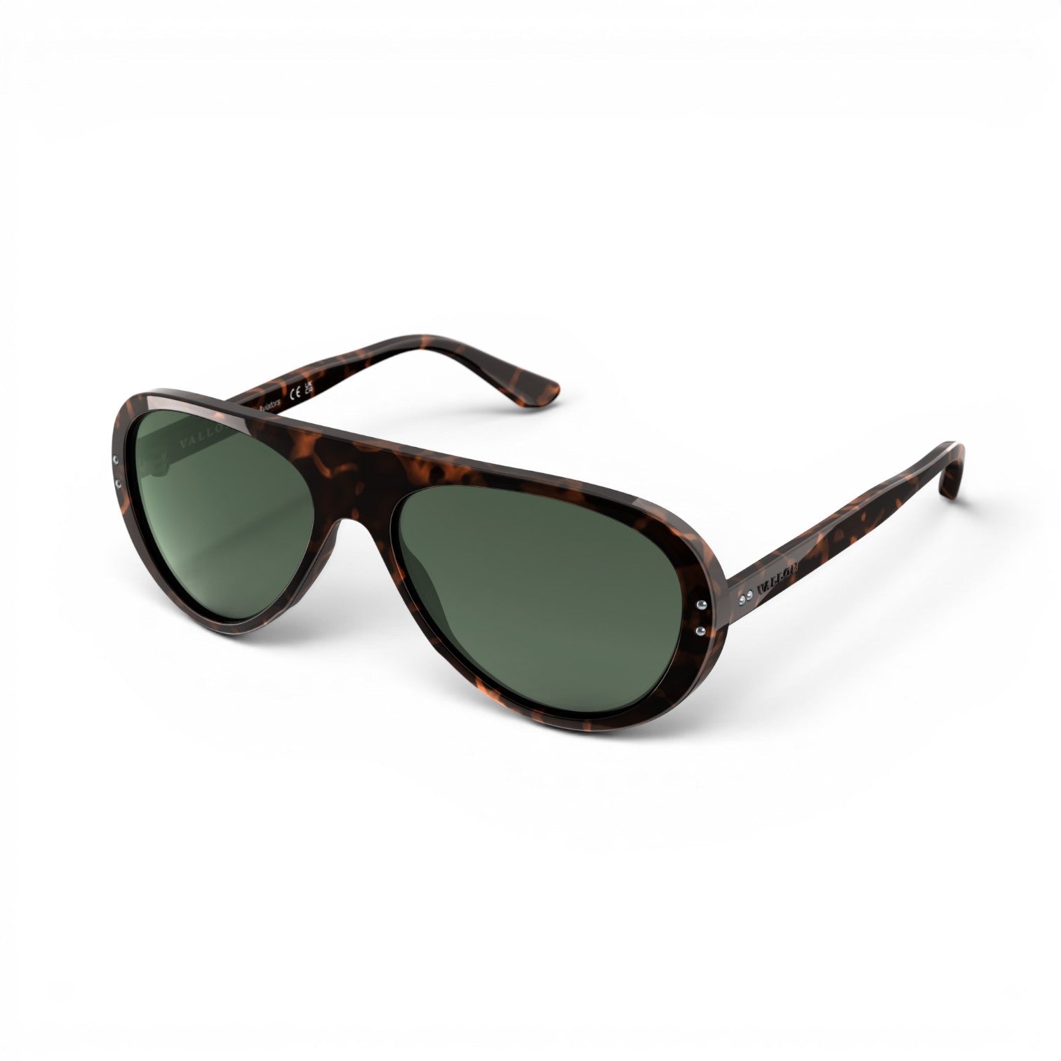 Vallon Royal Enfield Classic Edition Sunglasses - Dark Tortoise - Green Sunglasses British Parts Lucerne