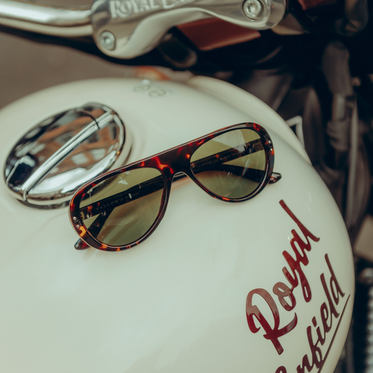 Royal Enfield Classic Edition Sunglasses - Dark Tortoise-Green