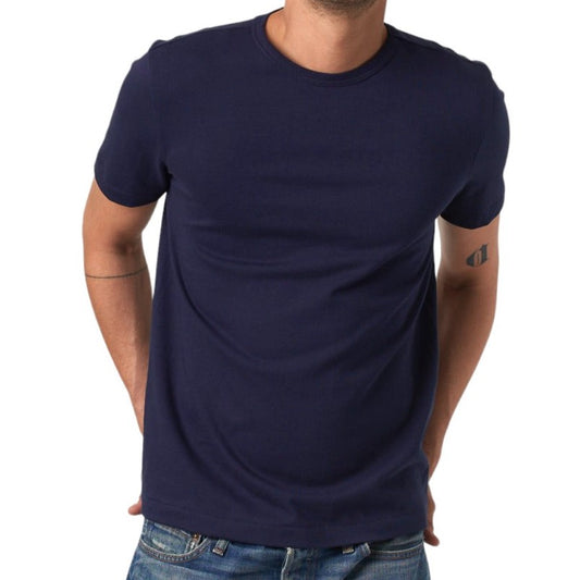 Classic round neck T-shirt 215 ink blue