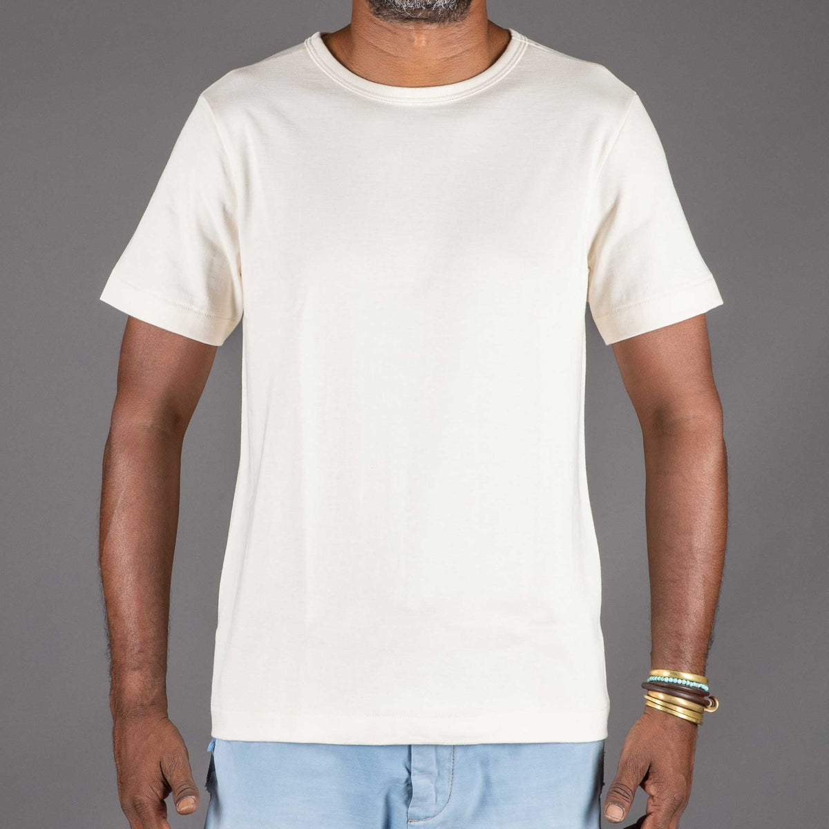 Classic round neck T-shirt 215 natural