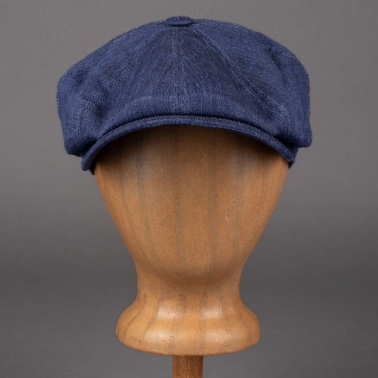 Hatteras Leinen Schiebermütze blau