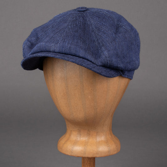 Hatteras Leinen Schiebermütze blau