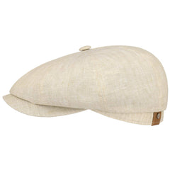 Hatteras linen flat cap beige