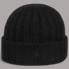 Black Cashmere Beanie