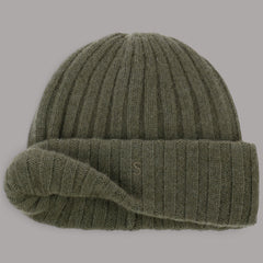 Beanie aus Kaschmir in Moss Green