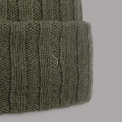 Beanie aus Kaschmir in Moss Green