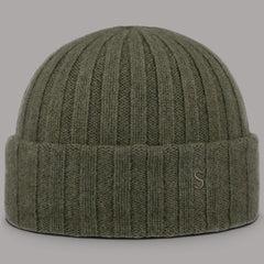Beanie aus Kaschmir in Moss Green