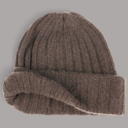 Bonnet en cachemire marron