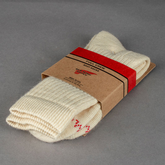 Full Crew Socken aus Merino Wolle cream